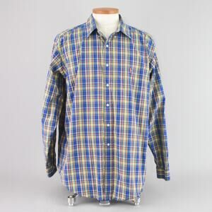 Vintage Ralph Lauren Plaid Button Down Cotton Shirt, Classic Fit, Men’s XL